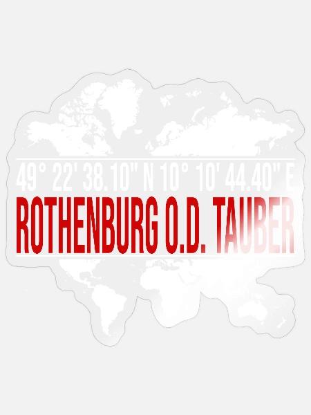 Rothenburg ob der Tauber - Sticker Größe S (10 x 10 cm) - Transparent glänzend