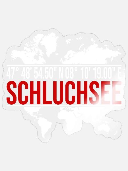 Schluchsee - Sticker Größe S (10 x 10 cm) - Transparent glänzend