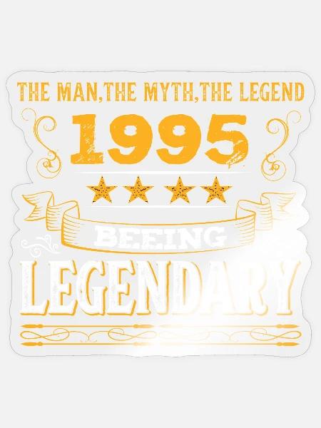 Birthday legendär 1995 - Sticker Größe S (10 x 10 cm) - Transparent glänzend