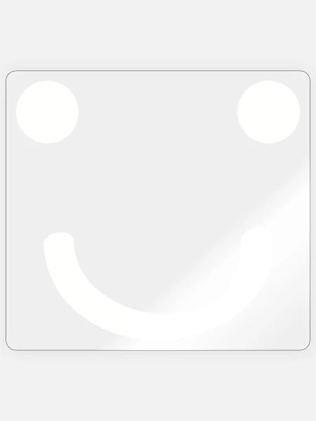 Smileface - Sticker Größe S (10 x 10 cm) - Transparent glänzend