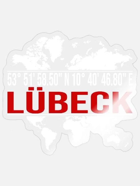 Lübeck - Sticker Größe S (10 x 10 cm) - Transparent glänzend