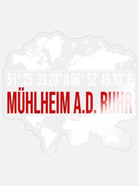 Mühlheim an der Ruhr - Sticker Größe S (10 x 10 cm) - Transparent glänzend