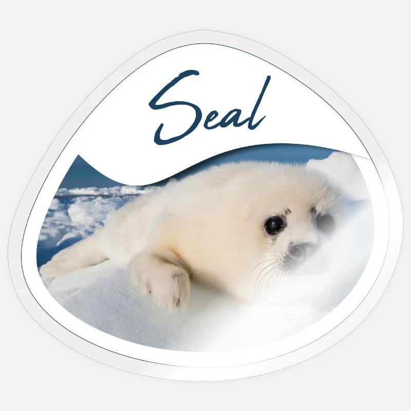 Phoque bébé phoque - Design Sticker taille S (10 x 10 cm)