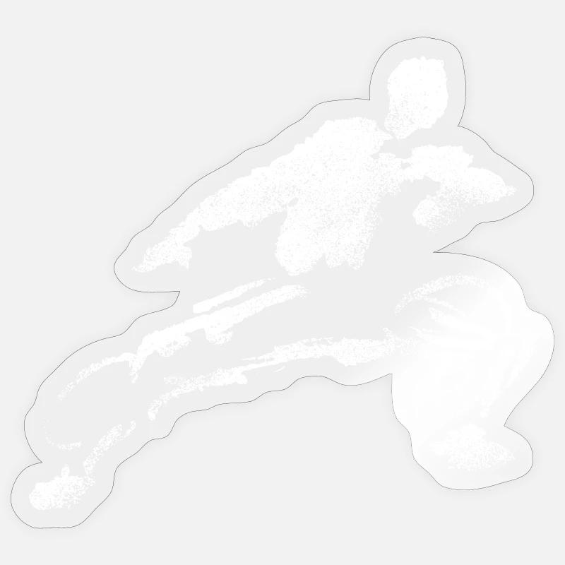 Kung-Fu Shaolin Figur - Sticker Größe S (10 x 10 cm) - Transparent glänzend