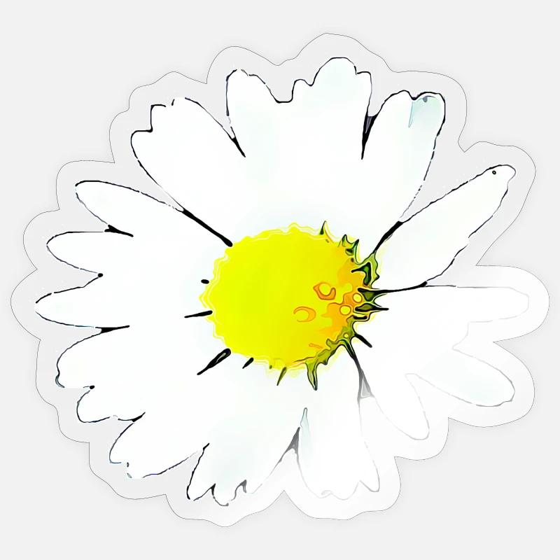 Flower - Daisy Sticker size S (10 x 10 cm)