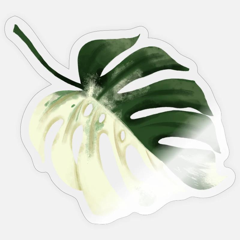 Conception premium Monstera Sticker taille S (10 x 10 cm)