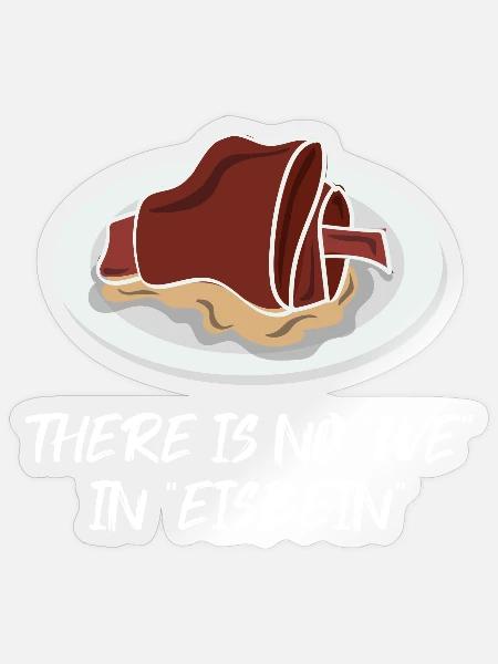 Deftiges Eisbein Kartoffelknödel - Sticker Größe S (10 x 10 cm) - Transparent glänzend