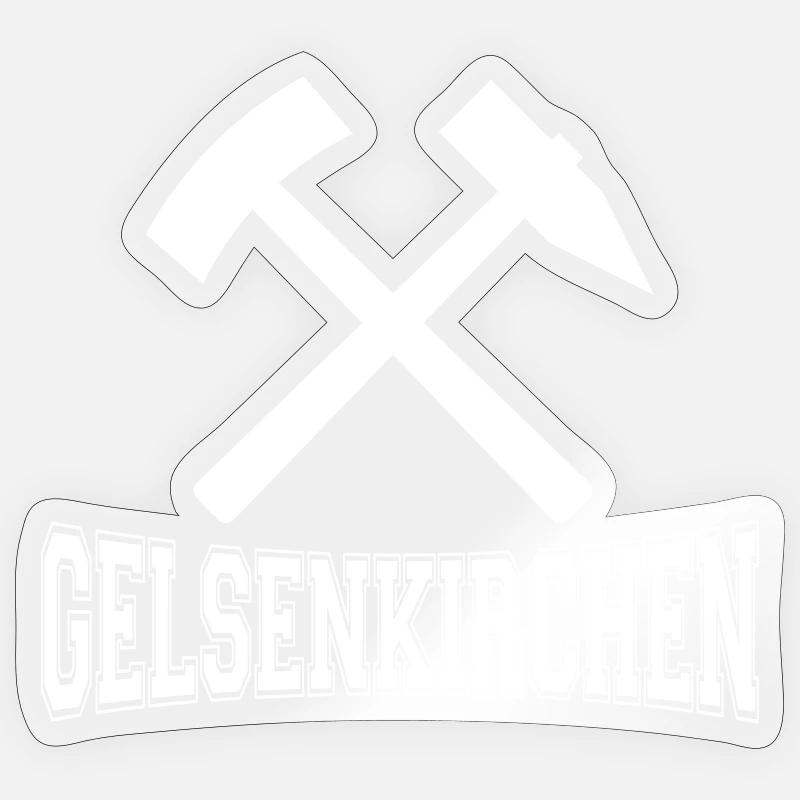 Gelsenkirchen - Sticker taille S (10 x 10 cm) - brillant transparent