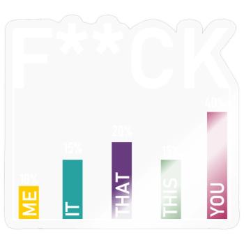 Statistik ficken - Sticker Größe S (10 x 10 cm) - Transparent glänzend - Vorne