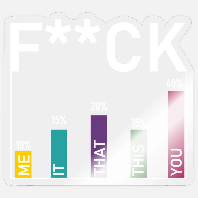 Fuck statistics Sticker size S (10 x 10 cm)