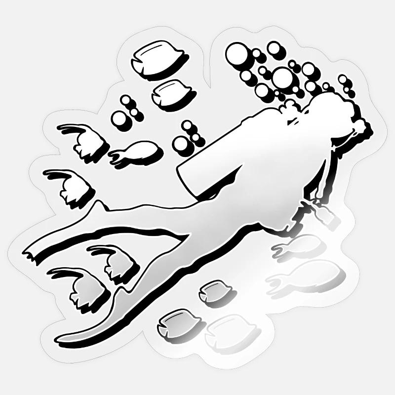 Diving Divers Sticker size S (10 x 10 cm)