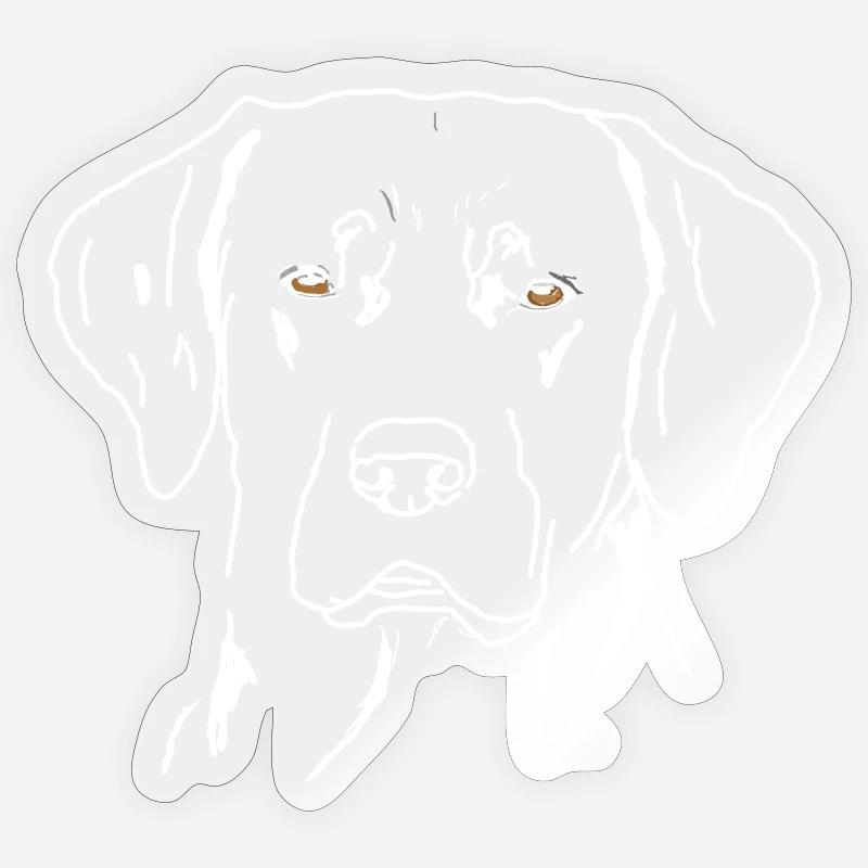 Labrador - Sticker size S (10 x 10 cm) - transparent glossy