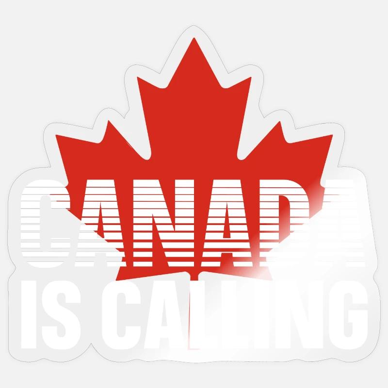 Canada - Sticker taille S (10 x 10 cm) - brillant transparent