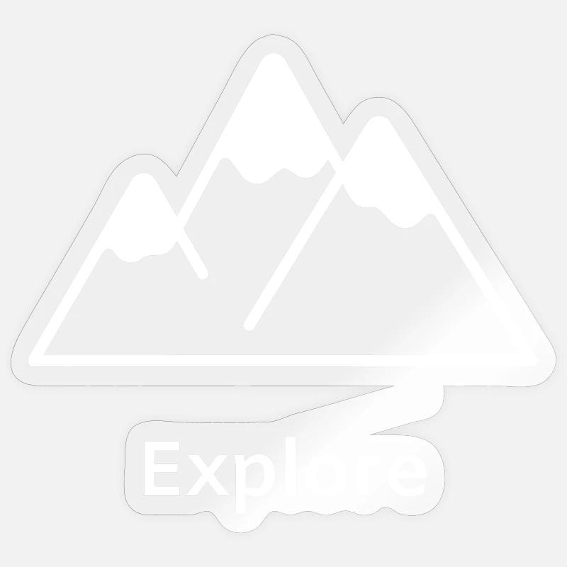 Explores - Sticker size S (10 x 10 cm) - transparent glossy