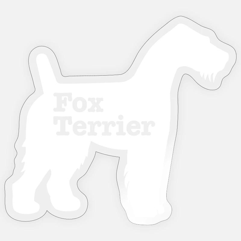 Fox Terrier - Sticker size S (10 x 10 cm) - transparent glossy