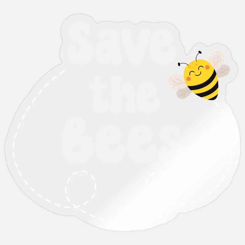 Bee Bees - Sticker size S (10 x 10 cm) - transparent glossy
