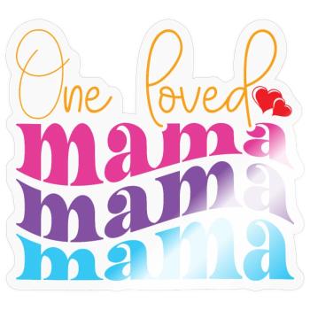 Mom Mom Mother's Day - Mother's Day Design - Sticker size S (10 x 10 cm) - transparent glossy - Front