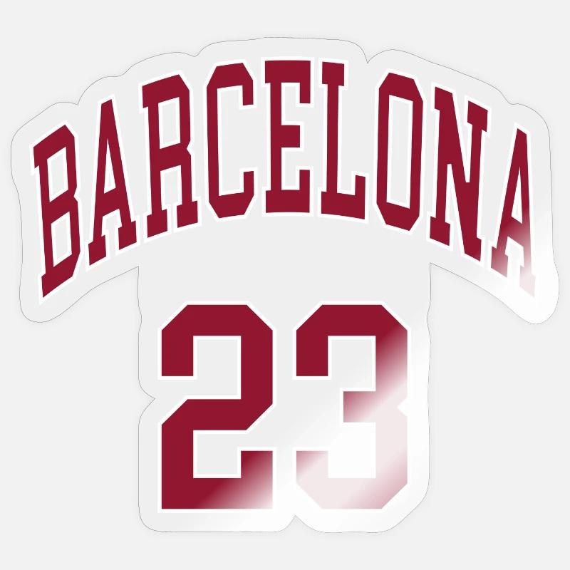 Barcelone 23 - Sticker taille S (10 x 10 cm) - brillant transparent