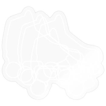 Roller Skates Drawing - Sticker size S (10 x 10 cm) - transparent glossy - Front