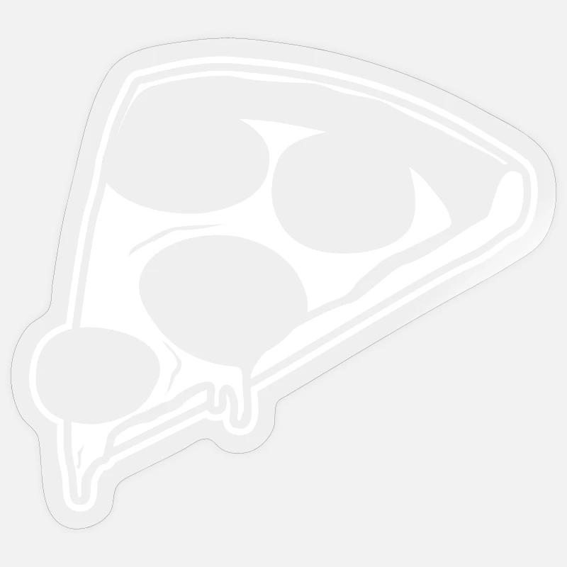Pizza Drawing - Sticker size S (10 x 10 cm) - transparent glossy