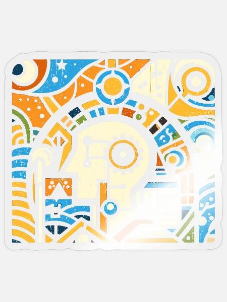 Cooles Techniker Kunst Geschenk - Sticker Größe S (10 x 10 cm) - Transparent glänzend