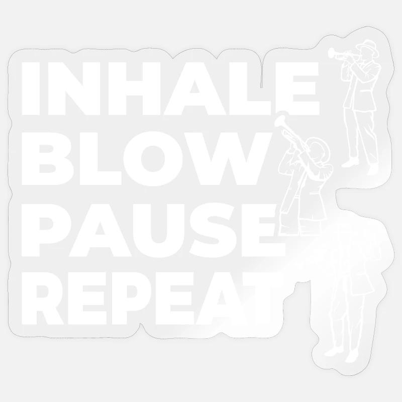 Inhale, exhale, pause, repeat Sticker size S (10 x 10 cm)