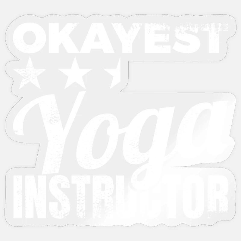 Durchschnittlicher Yogalehrer Sticker Größe S (10 x 10 cm)