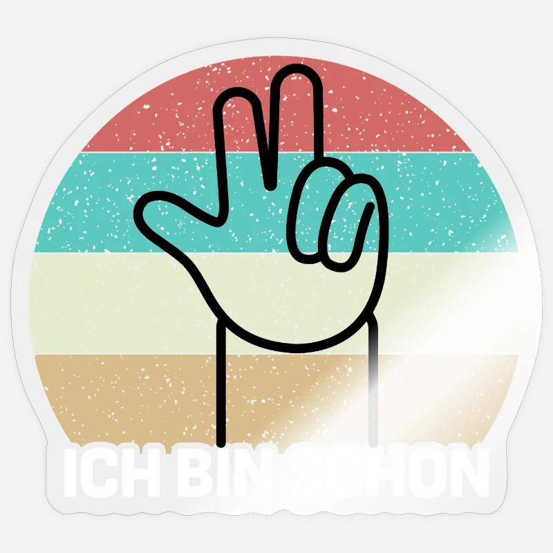 Ich bin schon 3 - Sticker Größe S (10 x 10 cm) - Transparent glänzend