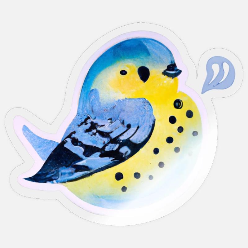 Meise - Sticker Größe S (10 x 10 cm) - Transparent glänzend