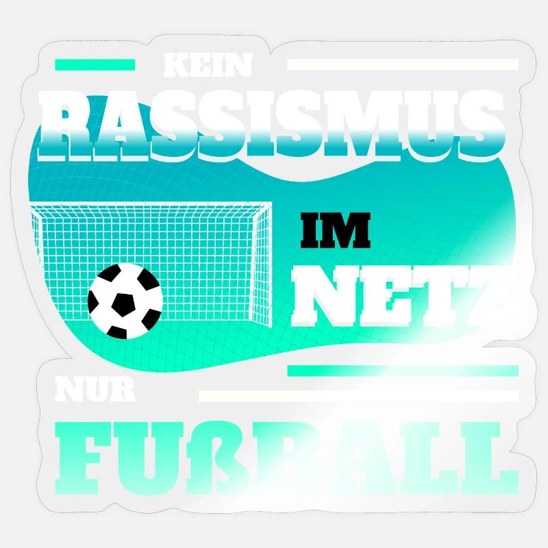 Pas de racisme sur Internet - Sticker taille S (10 x 10 cm) - brillant transparent