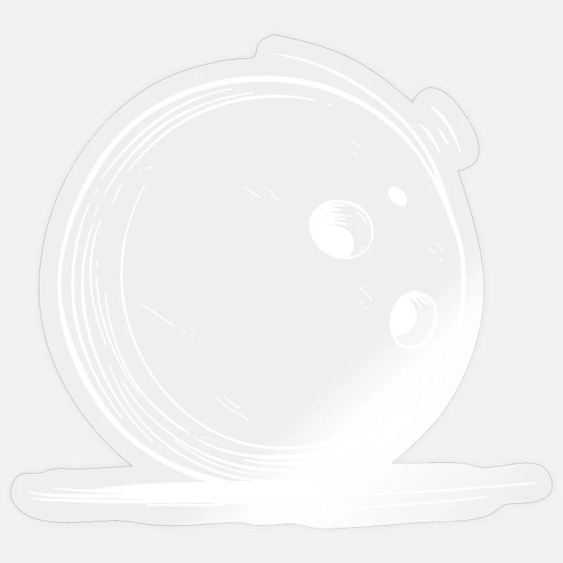Dessin de bowling - Sticker taille S (10 x 10 cm) - brillant transparent