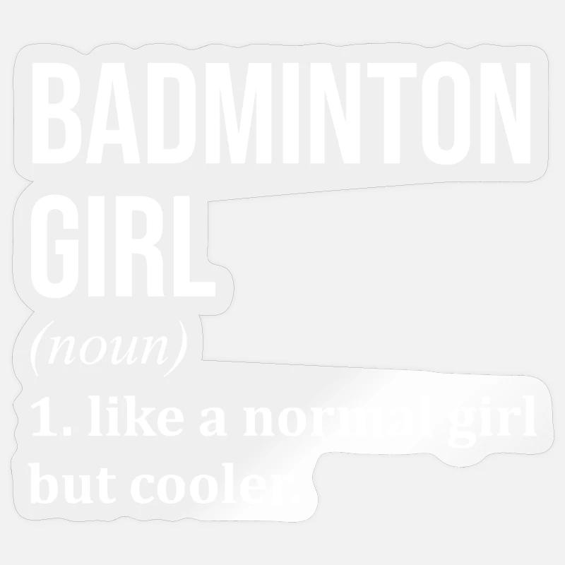 Badminton - Sticker size S (10 x 10 cm) - transparent glossy