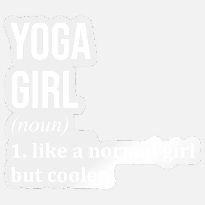 yoga - Sticker taille S (10 x 10 cm) - brillant transparent