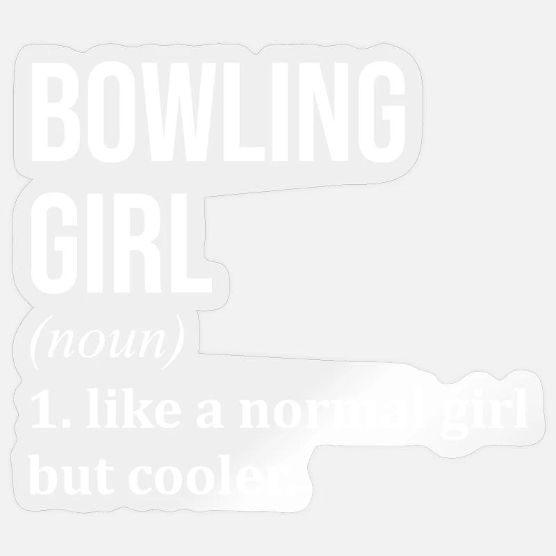 Bowling - Sticker size S (10 x 10 cm) - transparent glossy