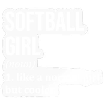 softball - Sticker taille S (10 x 10 cm) - brillant transparent - Devant