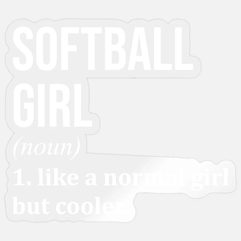 Softball - Sticker size S (10 x 10 cm) - transparent glossy
