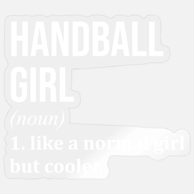 handball - Sticker taille S (10 x 10 cm) - brillant transparent