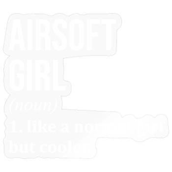 L’airsoft - Sticker taille S (10 x 10 cm) - brillant transparent - Devant