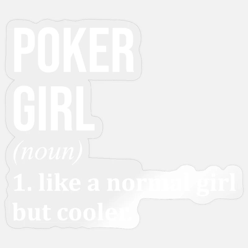 Poker - Sticker size S (10 x 10 cm) - transparent glossy