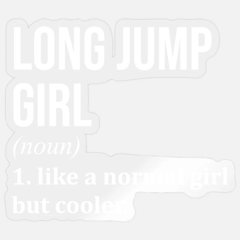 saut en longueur Sticker taille S (10 x 10 cm)
