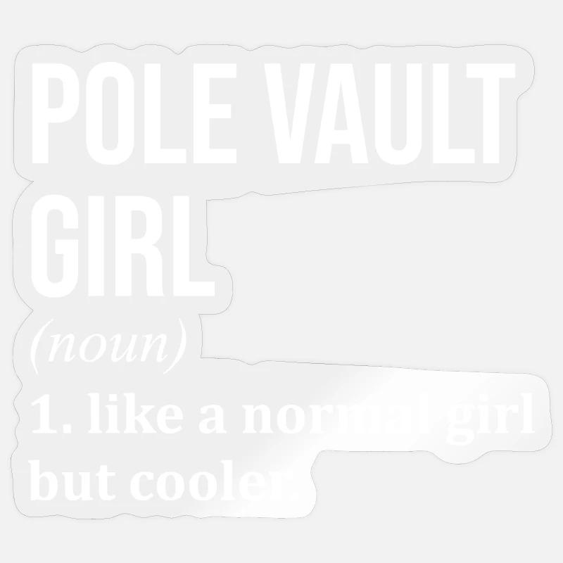 Pole Vault - Sticker size S (10 x 10 cm) - transparent glossy
