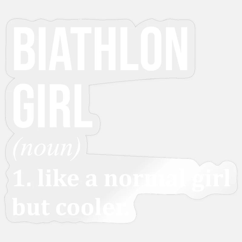 Biathlon - Sticker size S (10 x 10 cm) - transparent glossy