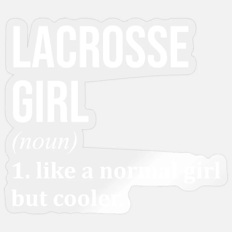 Lacrosse - Sticker Größe S (10 x 10 cm) - Transparent glänzend