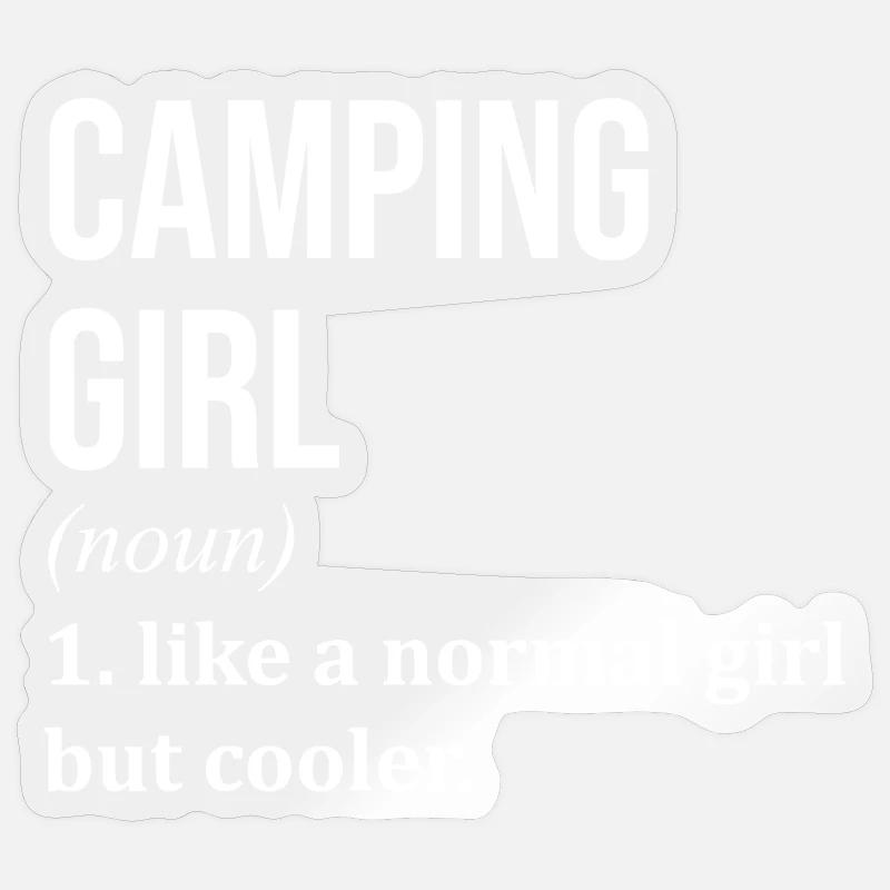 Camping - Sticker size S (10 x 10 cm) - transparent glossy