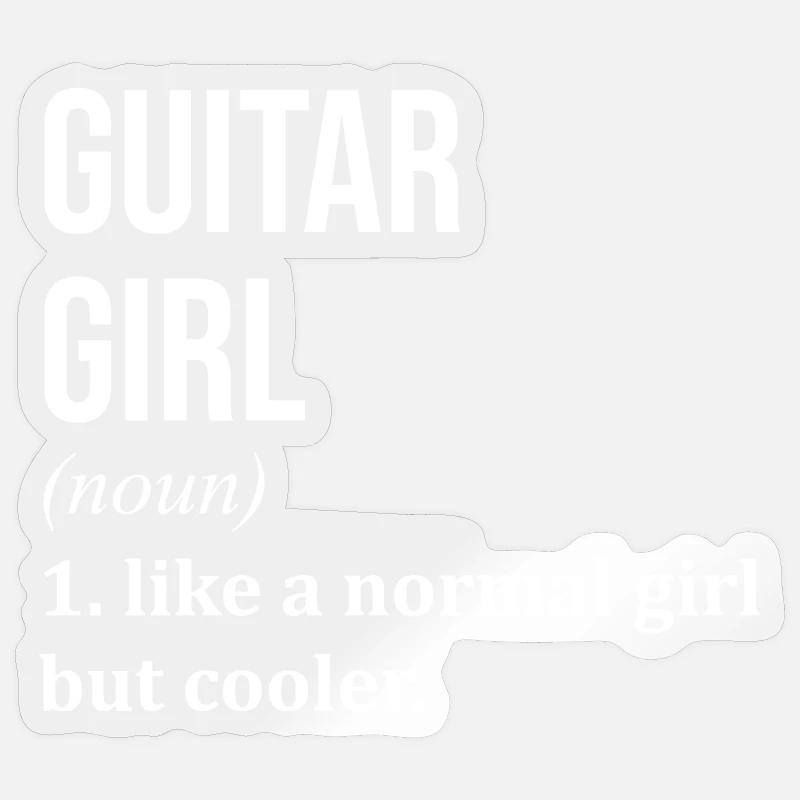 Guitar - Sticker size S (10 x 10 cm) - transparent glossy