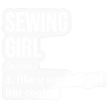 couture - Sticker taille S (10 x 10 cm) - brillant transparent - Devant
