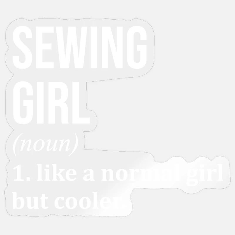 Sewing - Sticker size S (10 x 10 cm) - transparent glossy