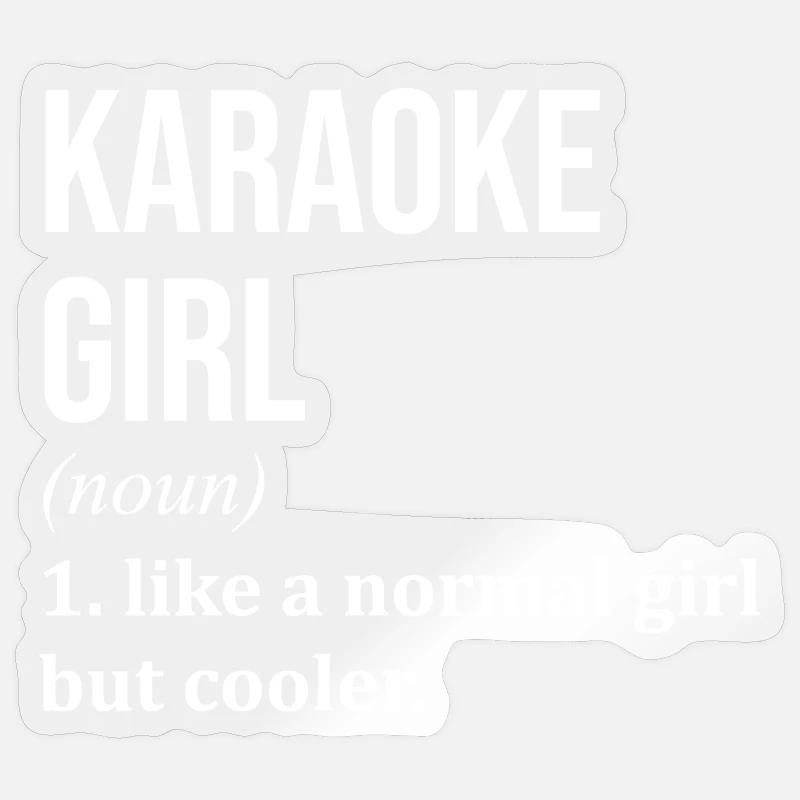 Karaoke - Sticker Größe S (10 x 10 cm) - Transparent glänzend