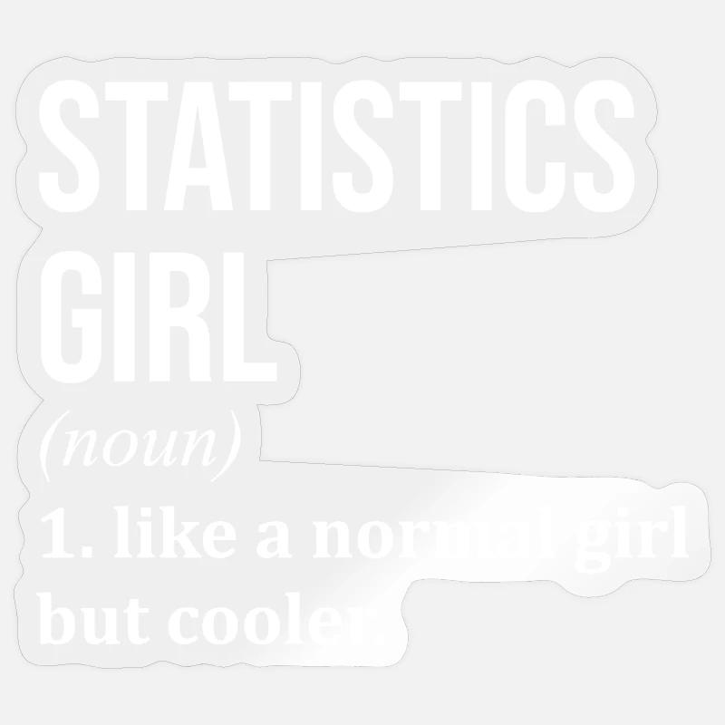 statistiques - Sticker taille S (10 x 10 cm) - brillant transparent
