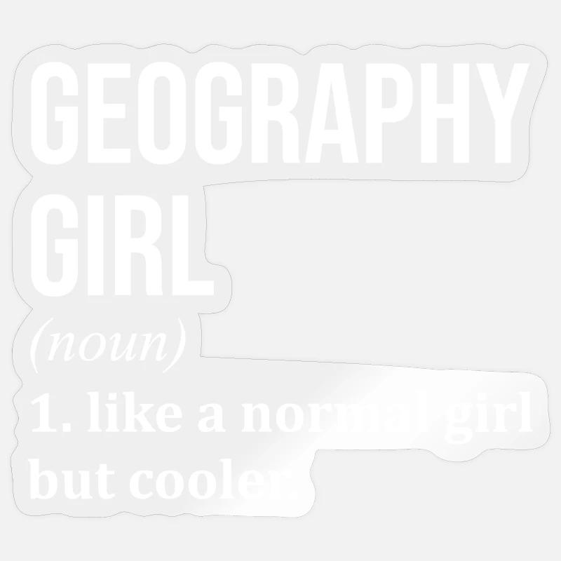 Geografie - Sticker Größe S (10 x 10 cm) - Transparent glänzend
